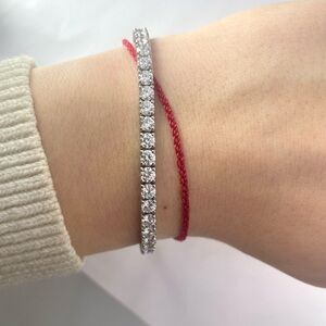 LAB GROWN TENNIS BRACELET 14K WHITE GOLD